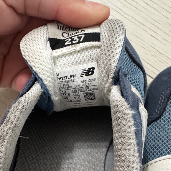 New Balance Kids Navy and White Sneakers - Picture 4 of 5